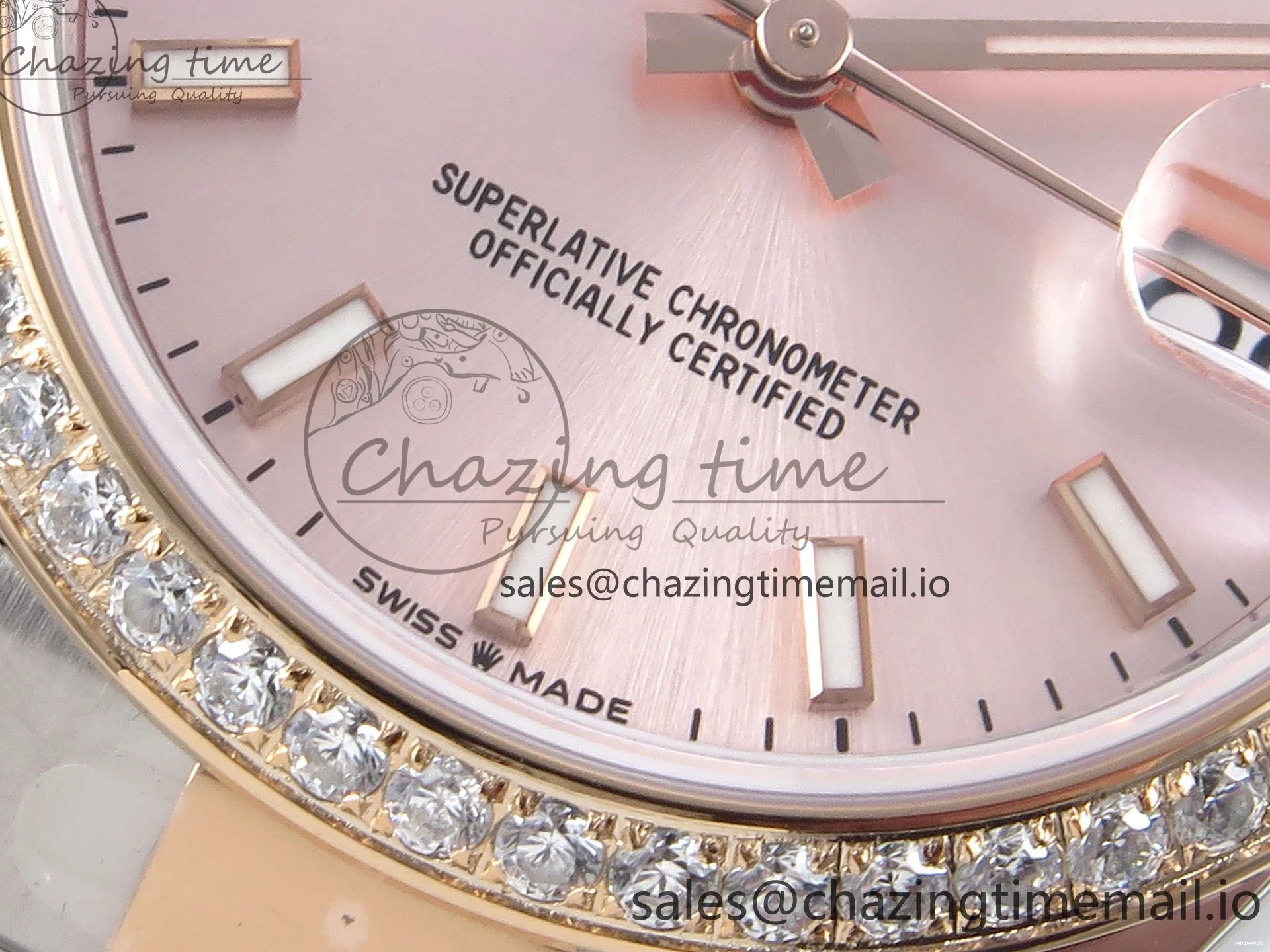 904L 2688 Oyster Dial RG Bracelet Steel SS 278381RBR DateJust Stick Diamonds RG Edition ETA on ARF 31 Bezel 1:1 Best 0415